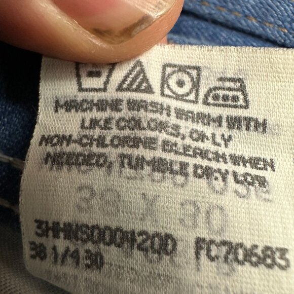 Wrangler Men's Blue Denim Jeans 38x30 Regular Fit - Picture 5 of 5